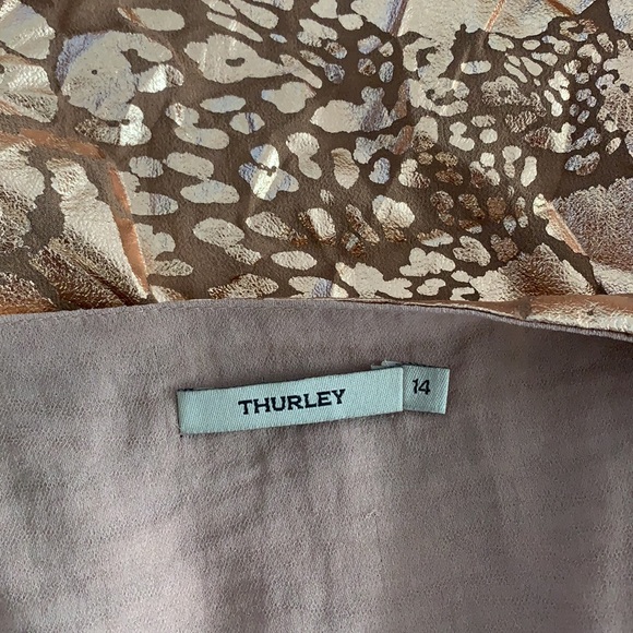 THURLEY | Foil animal print high low dress - Picture 10 of 11
